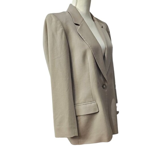 Pendleton Virgin Wool Single Breasted Lined Beige Blazer Suit Jacket - Picture 3 of 8